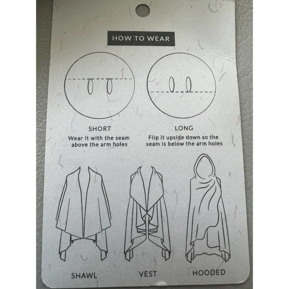 Unbranded Plum Purple Waterfall Shawl Vest Cardigan One Size Reversible - Picture 14 of 14